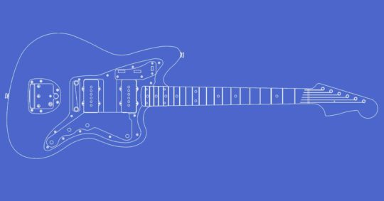 فایل نقشه گیتار الکتریک مدل Fender jazzmaster