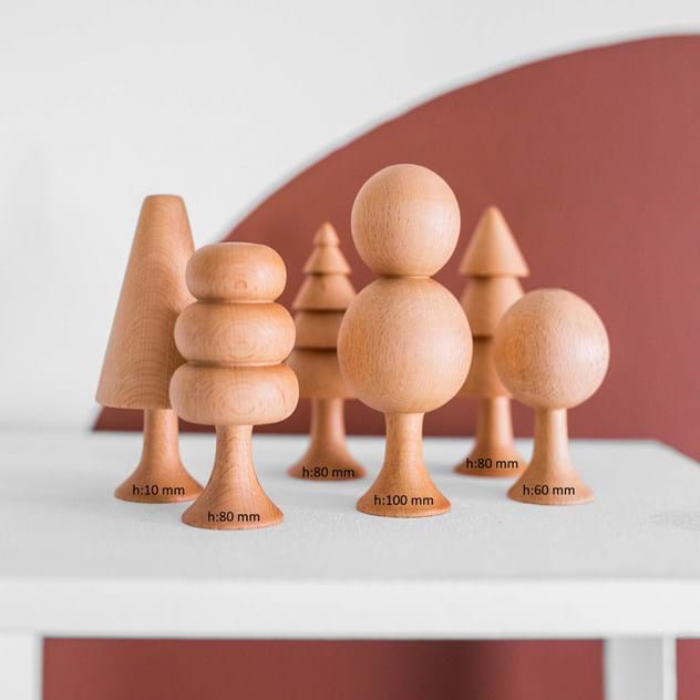 مجموعه 6 عددی جنگل چوبی